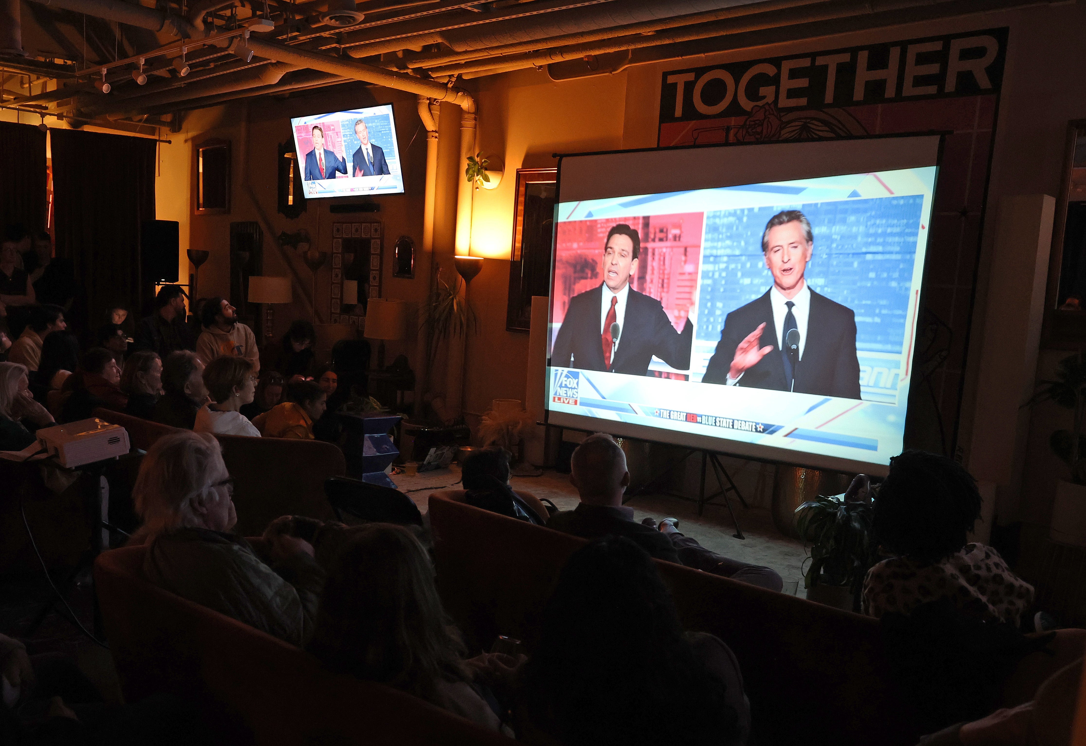 Ron DeSantis and Gavin Newsom debate on Fox News on 30 November