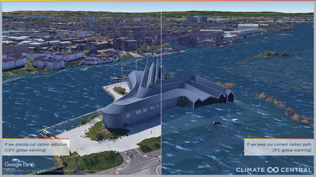 Researchers release animated models of rising sea levels drowning ...