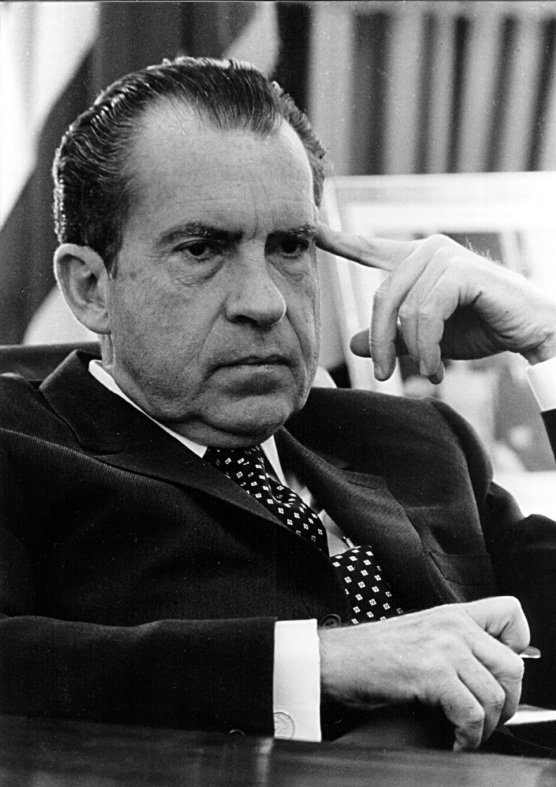 President Richard Nixon in the Oval Office on 19 February 1970