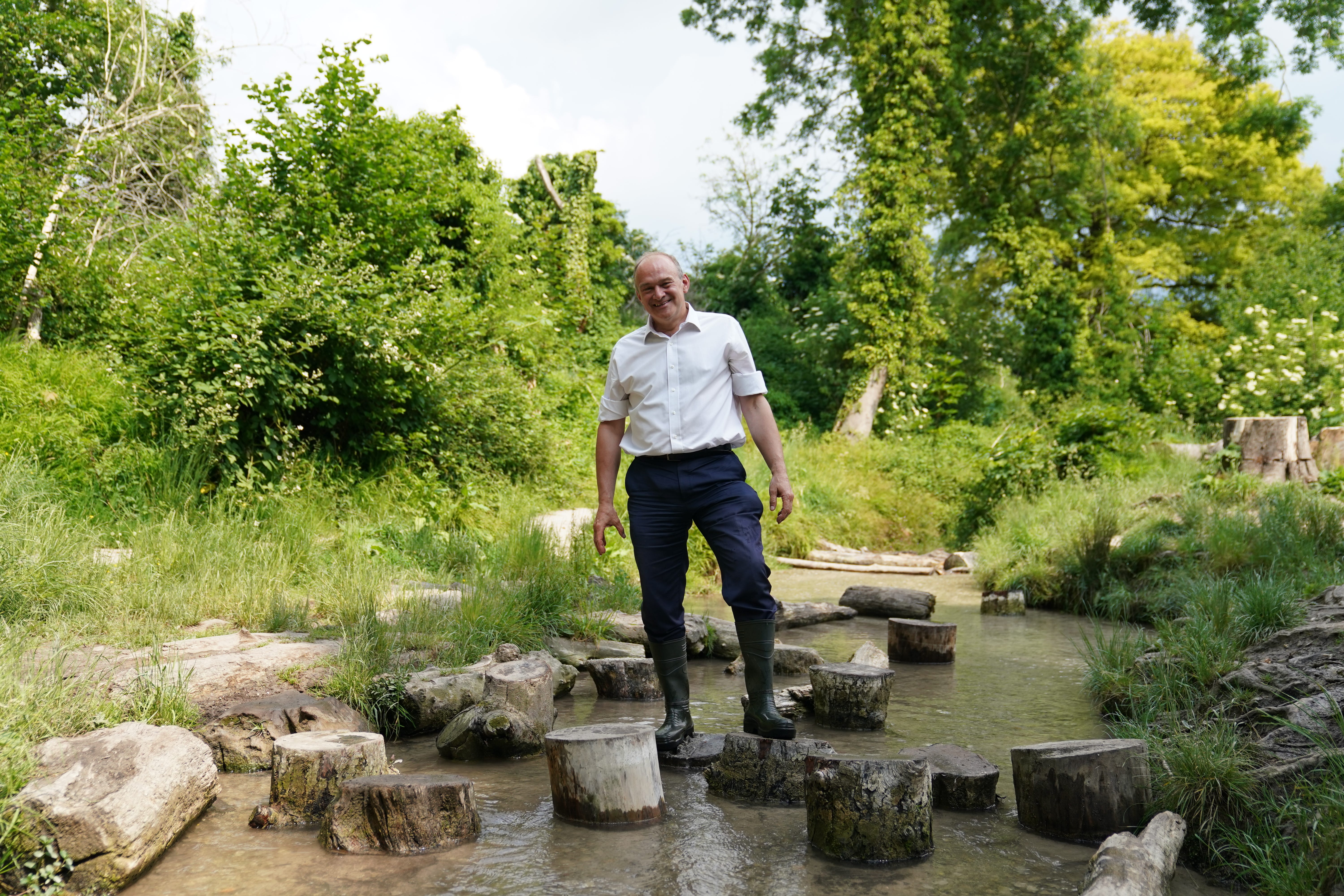 Sir Ed Davey’s Liberal Democrats have put sewage at the heart of their bid to snap up votes in traditionally Tory seats in southern England (Joe Giddens/PA)