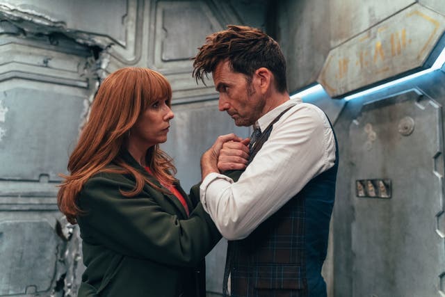 <p>Times that bind: David Tennant’s Doctor and companion, Donna Noble, have reunited for the show’s 60th anniversary </p>