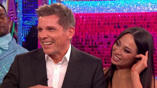 <p>Strictly’s Nigel Harman and Katya Jones embrace as he tells her ‘you’re part of me’ after shock exit.</p>