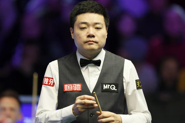 Ding Junhui (pictured) set up a UK Championship final against Ronnie O’Sullivan (Richard Sellers/PA)