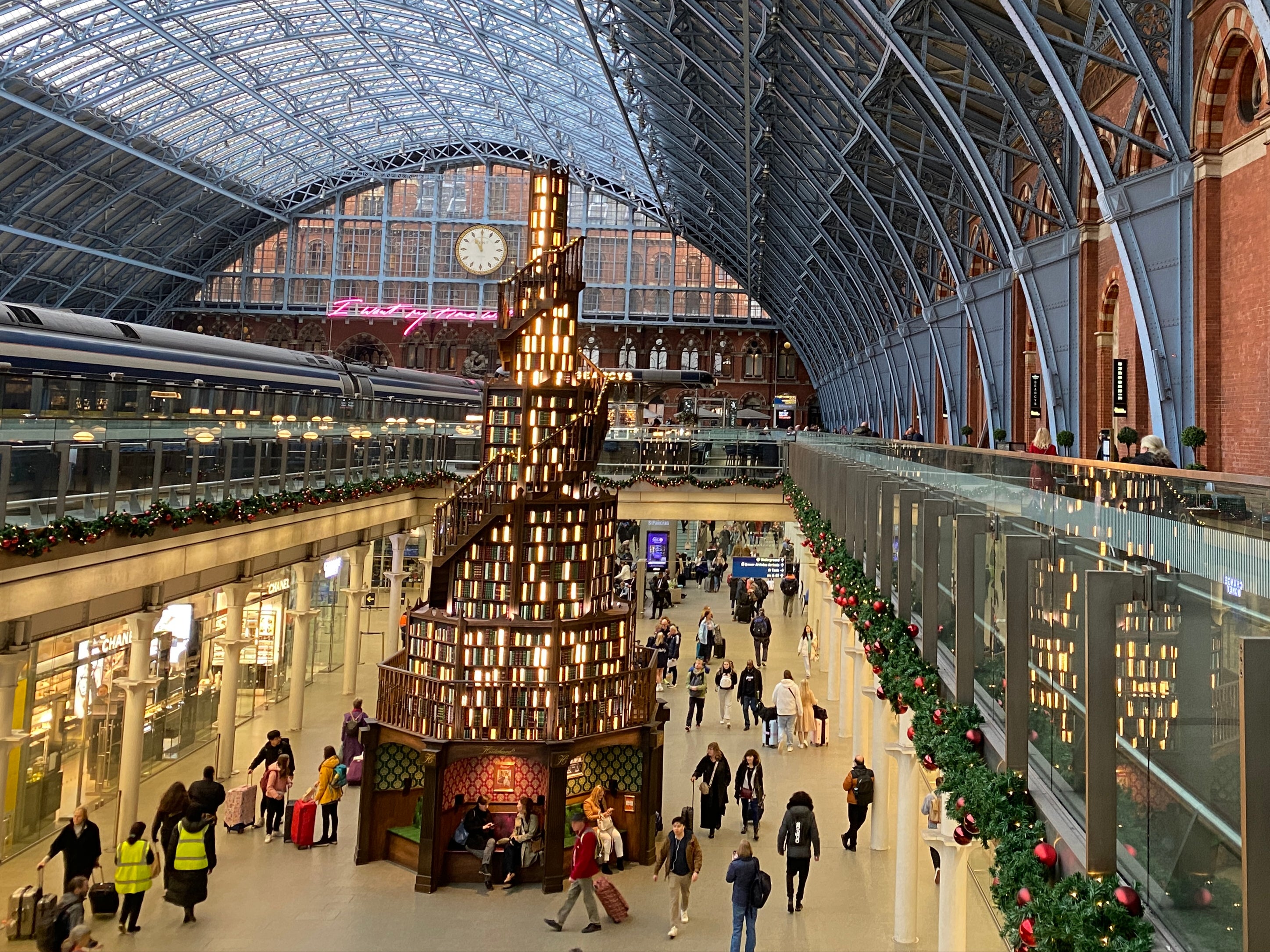Comfort and joy? London St Pancras International, where no trains will run on Christmas Day