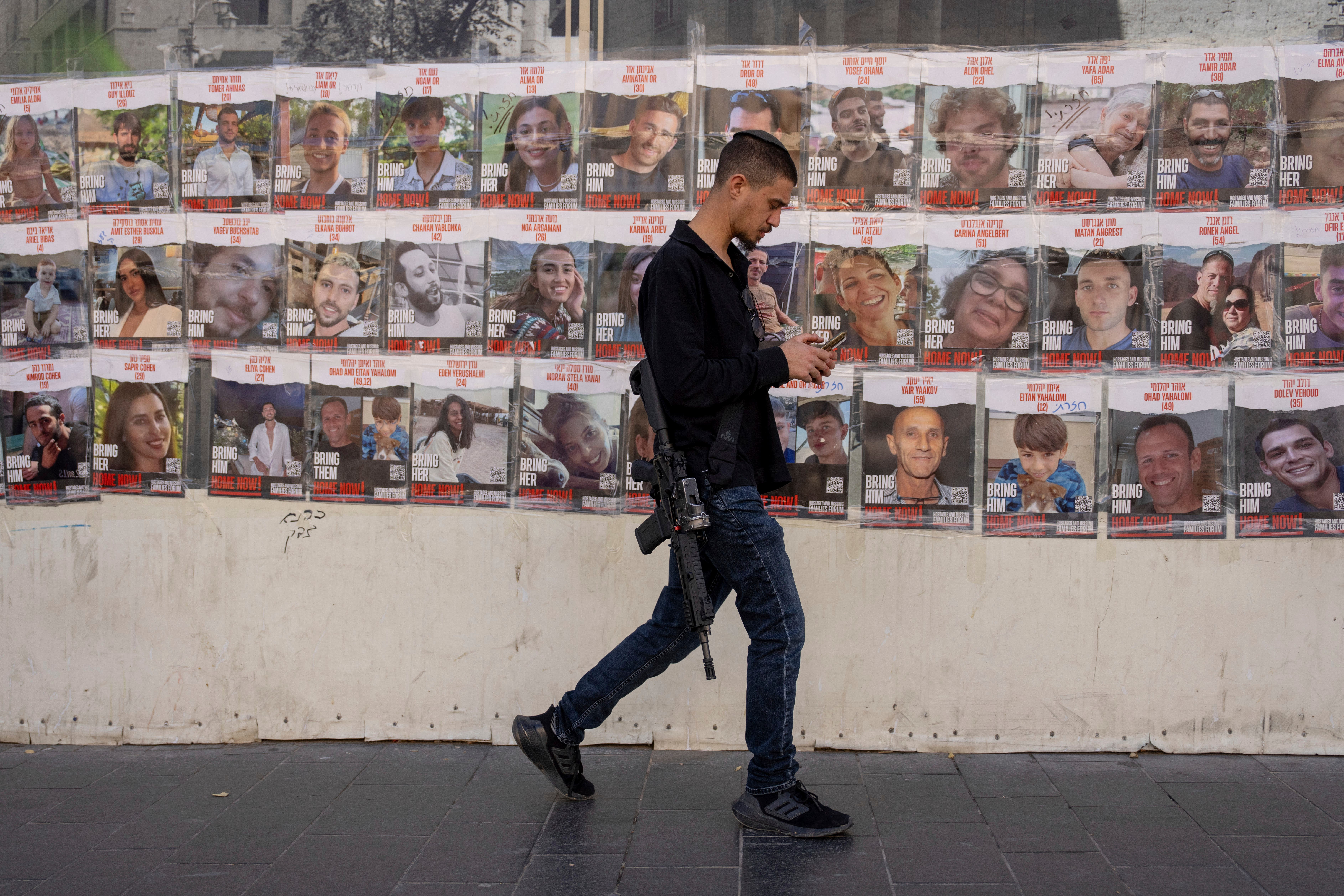 It is estimated that more than 130 people are still being held hostage by Hamas (Ohad Zwigenberg/AP)