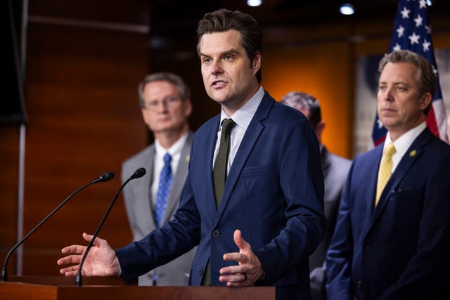 <p>Matt Gaetz is fretting about the Republican majority in the House of Representatives after the expulsion of George Santos</p>