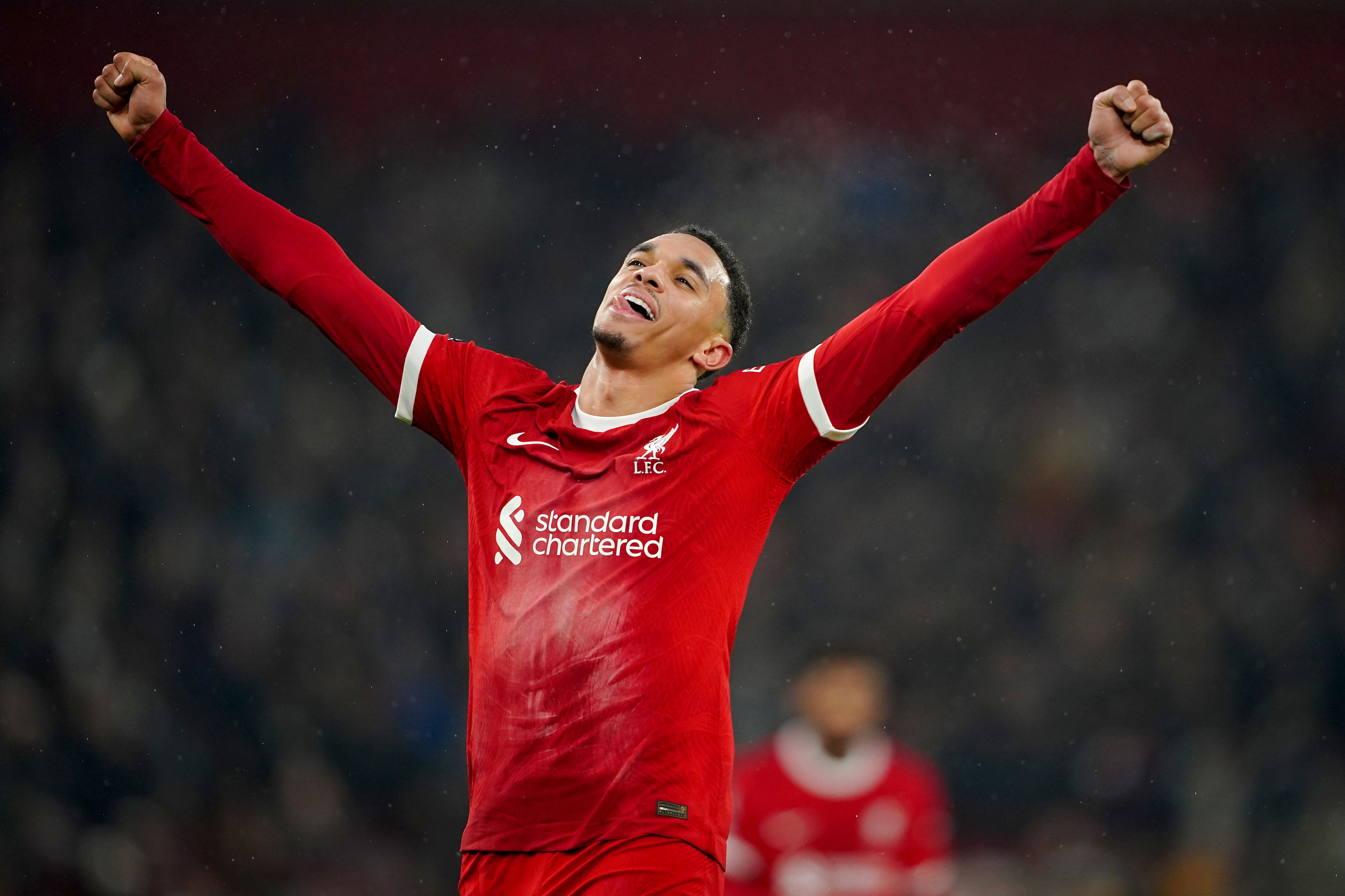 Trent Alexander-Arnold stole the show for Liverpool in their win against Fulham (Peter Byrne/PA)
