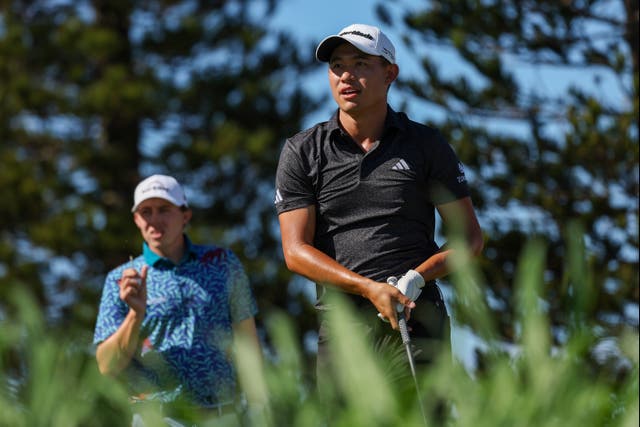 <p>Collin Morikawa was penalised after Matt Fitzpatrick queried an intervention from the American’s caddie </p>