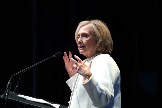 <p> Hillary Clinton speaks at Cop28 on women’s role in building climate-resilience.</p>