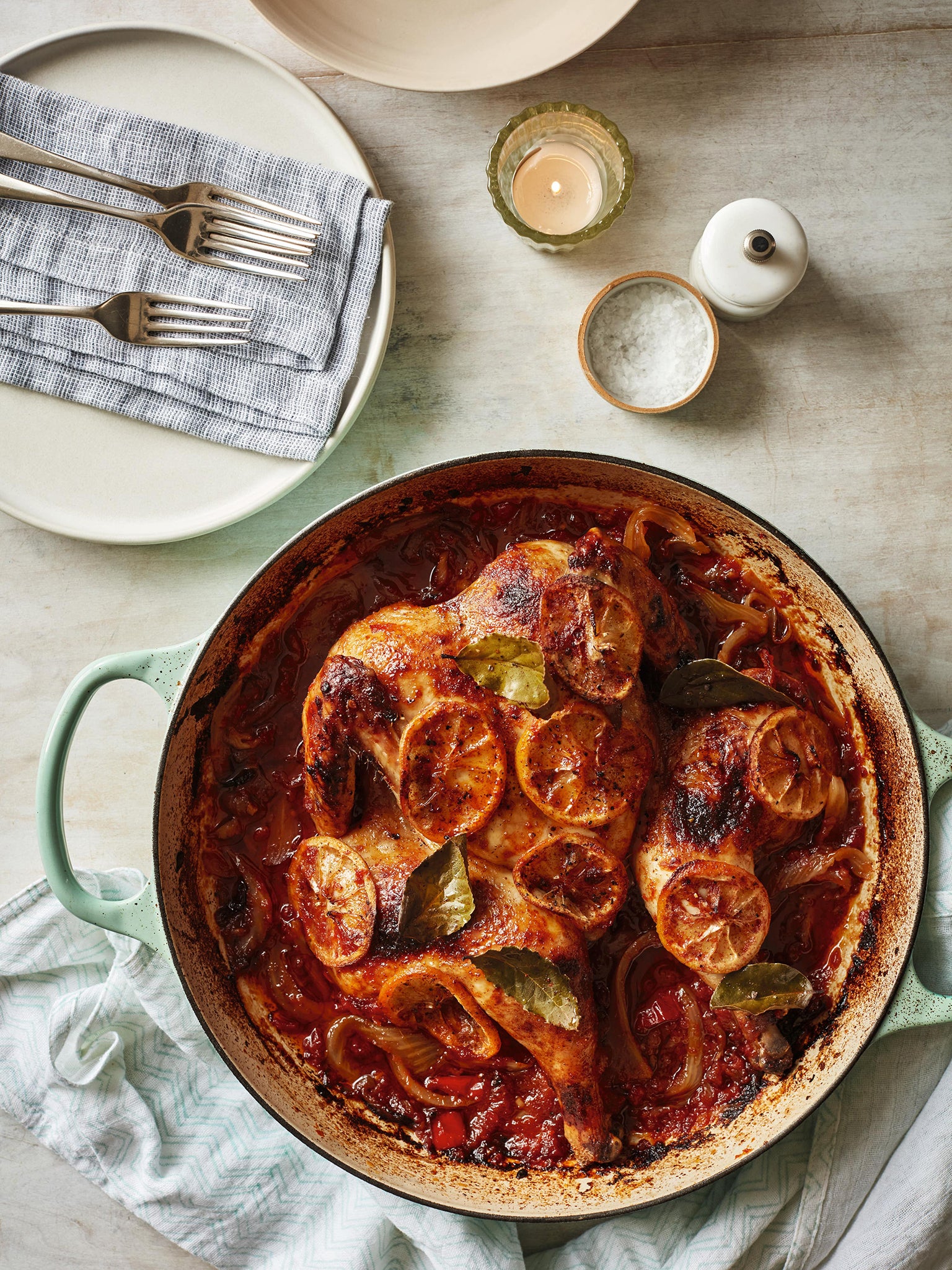 With rich tomato sauce and roasted vegetables, this makes for a warming winter supper