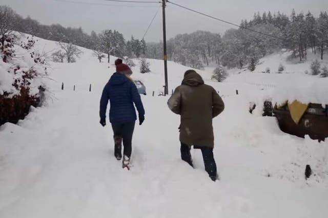 <p>‘Unprecedented’ snowfall causes chaos in Cumbria with schools shut and homes without power.</p>