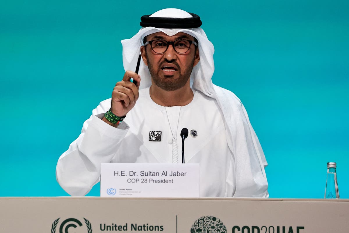 Cop28 chief insists he ‘respects climate science’ in bid to quell uproar over oil phase-out comments