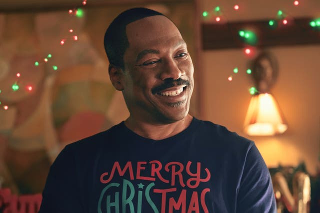 <p>An unwanted present: Eddie Murphy in ‘Candy Cane Lane’ </p>
