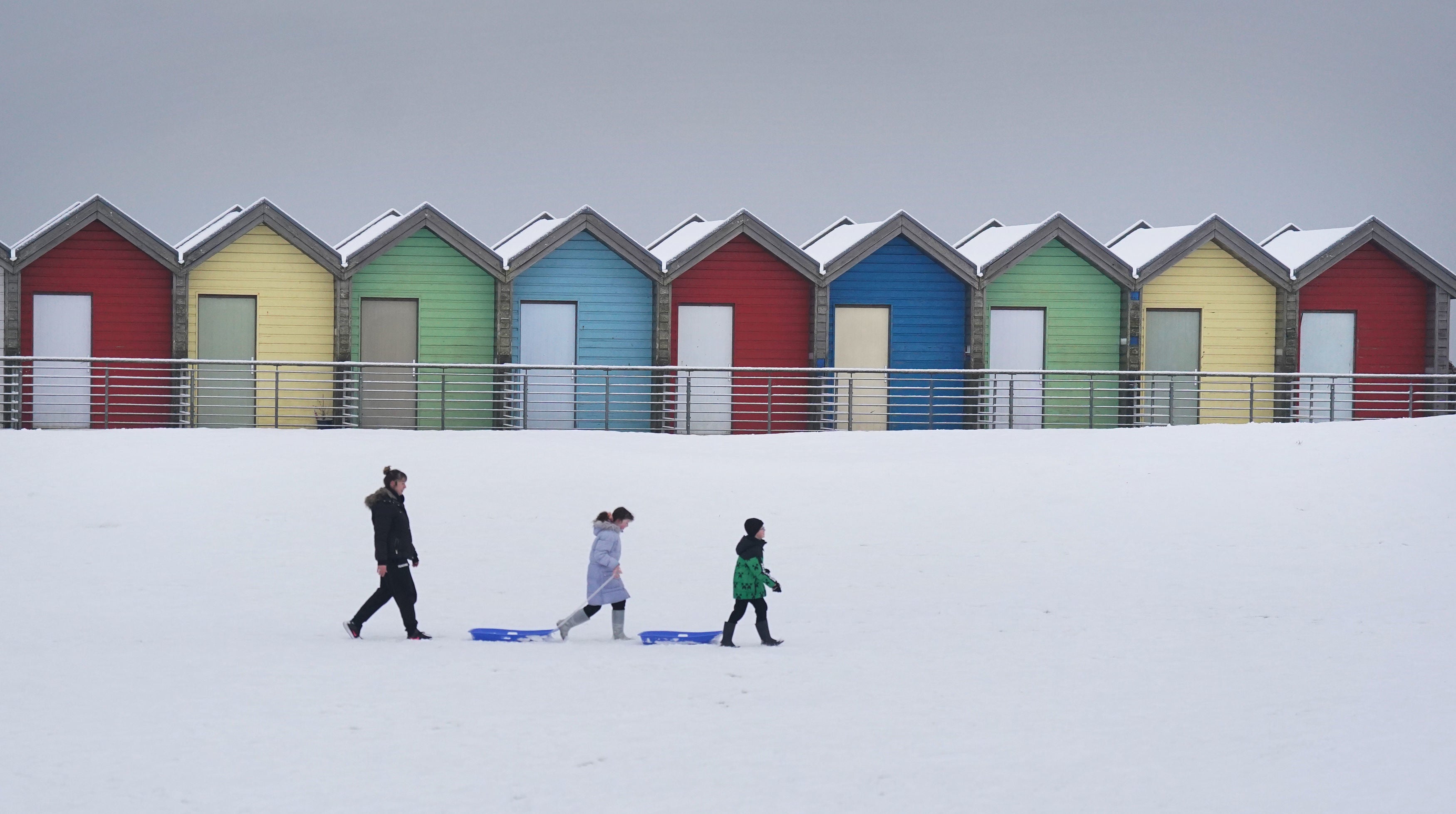 It’s lovely beach weather at Blyth in Northumberland