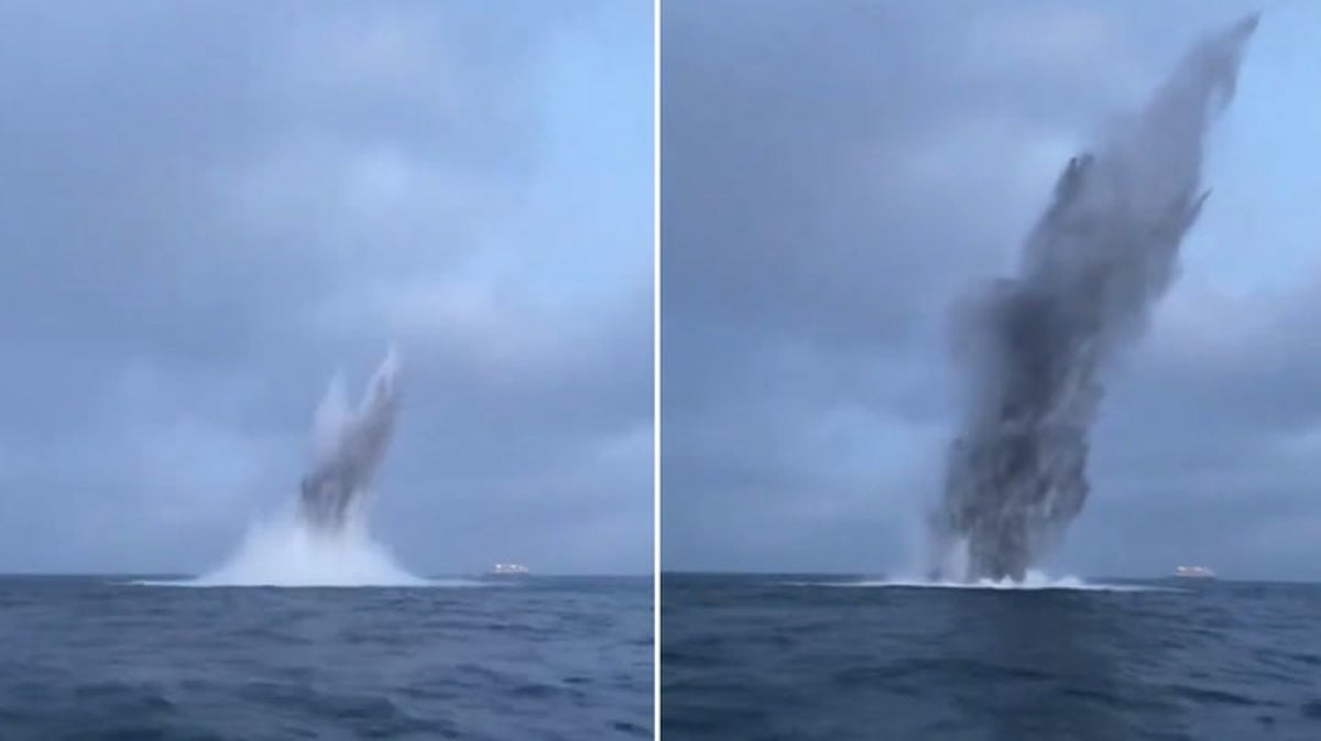 Deep-water bomb explodes underwater off Denmark coast after being caught in fisherman’s net