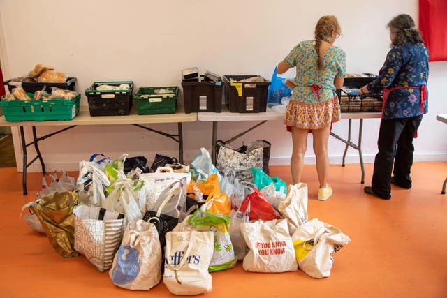 More than three quarters accessing help from food banks were women, a survey has found (Alamy/PA)