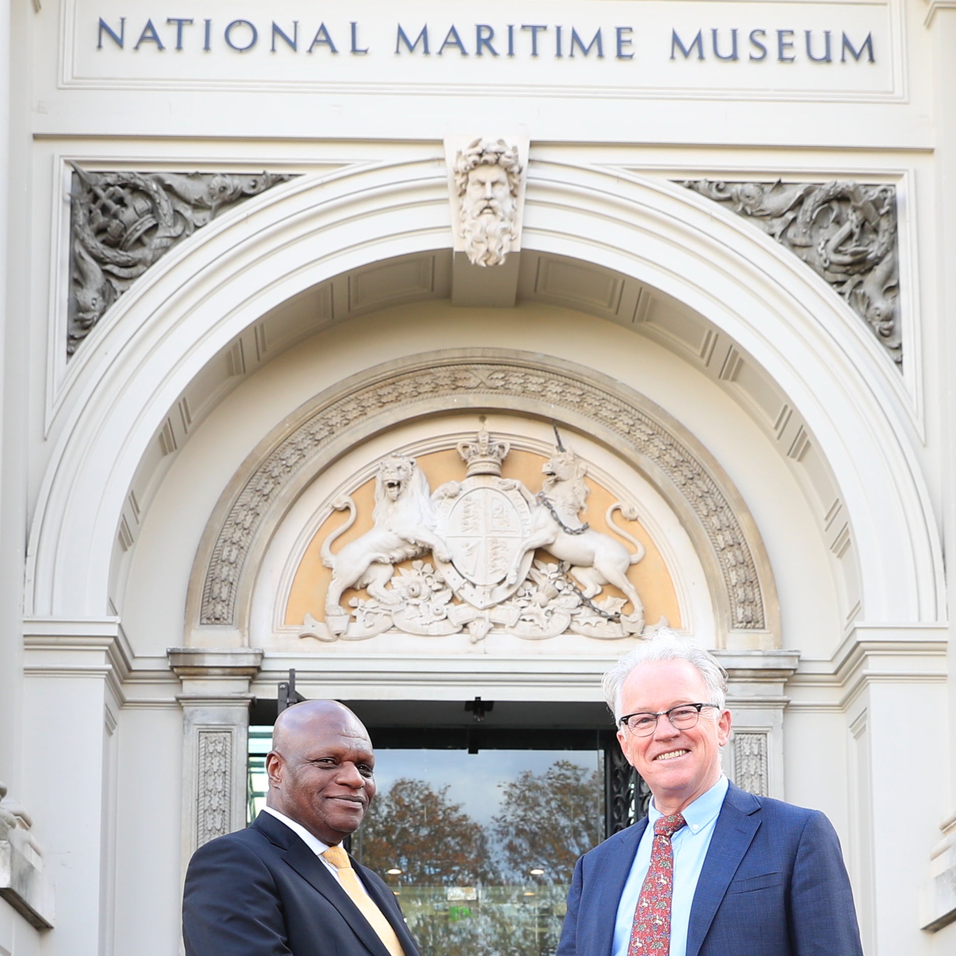 Dr Les Johnson, founder of the National Windrush Museum, and Paddy Rodgers of RMG