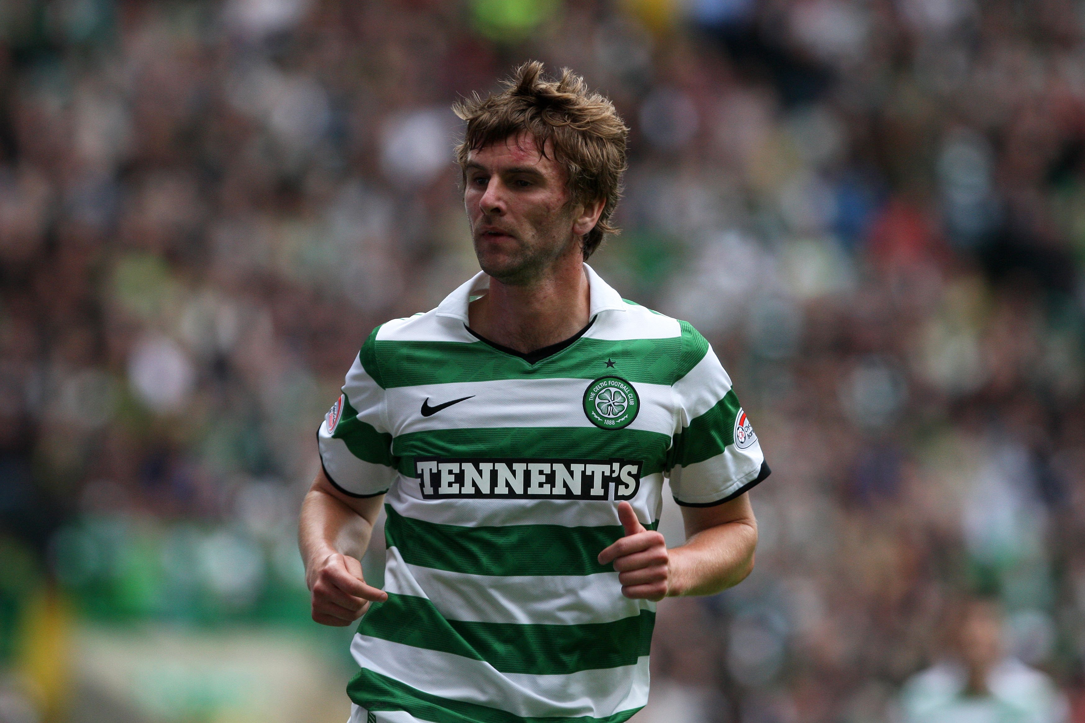 Paddy McCourt playing for Celtic (PA)