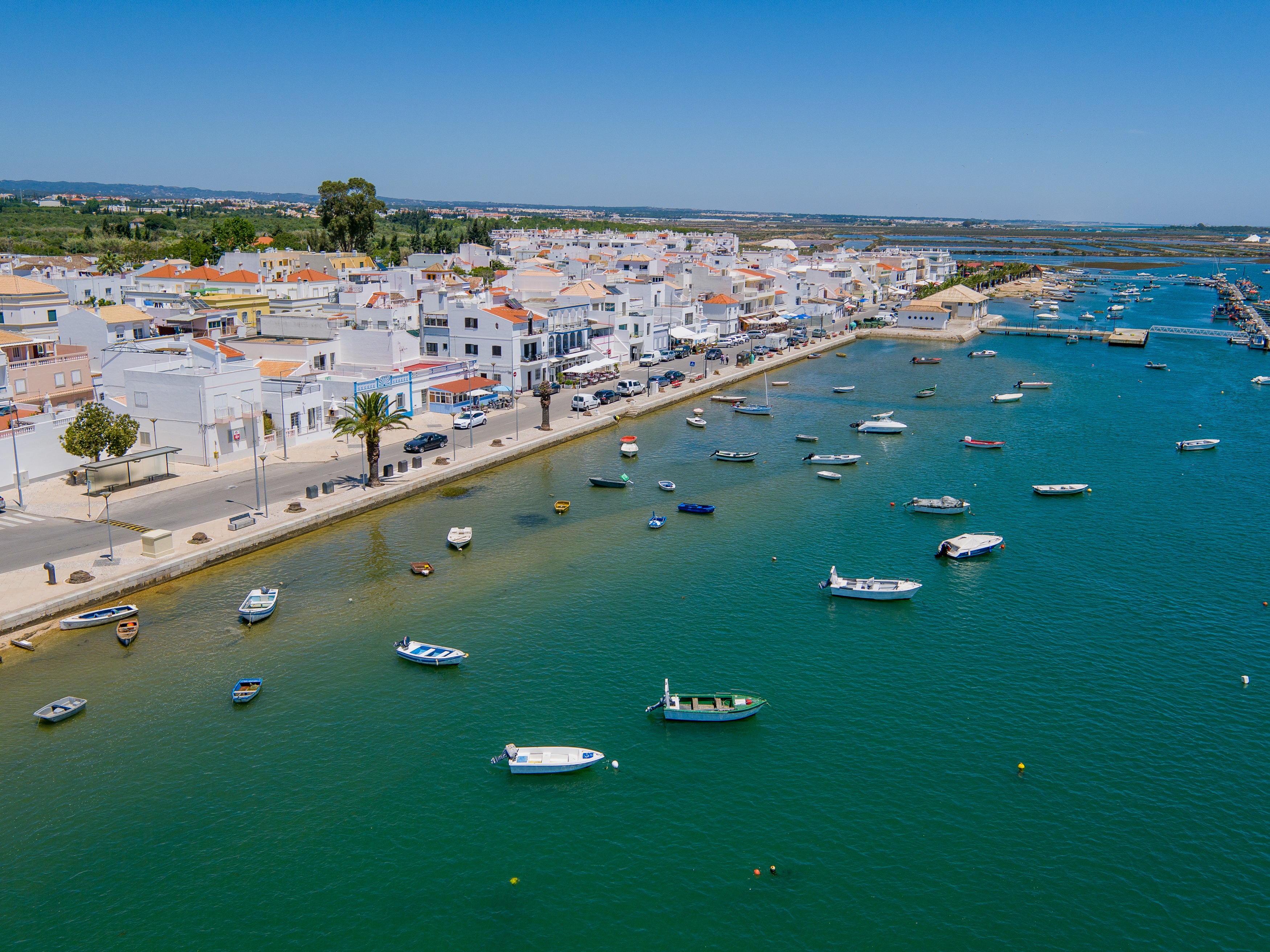 This perfect cycle route ends in the beautiful coastal village of Santa Luzia, famed for its seafood