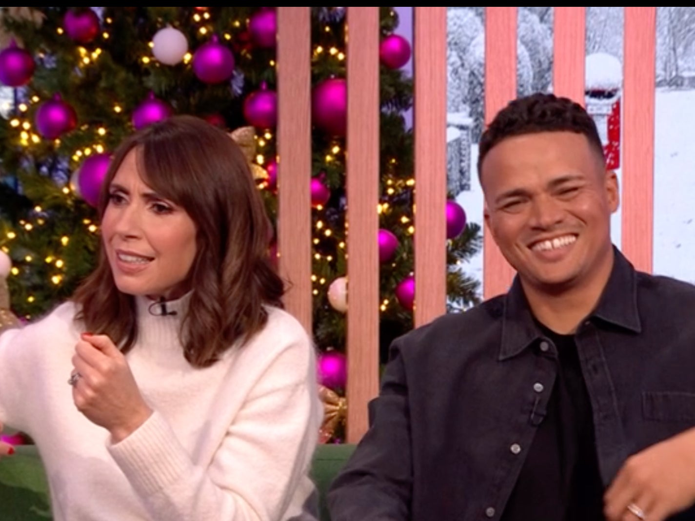 Jenas in “The One Show” with Alex Jones