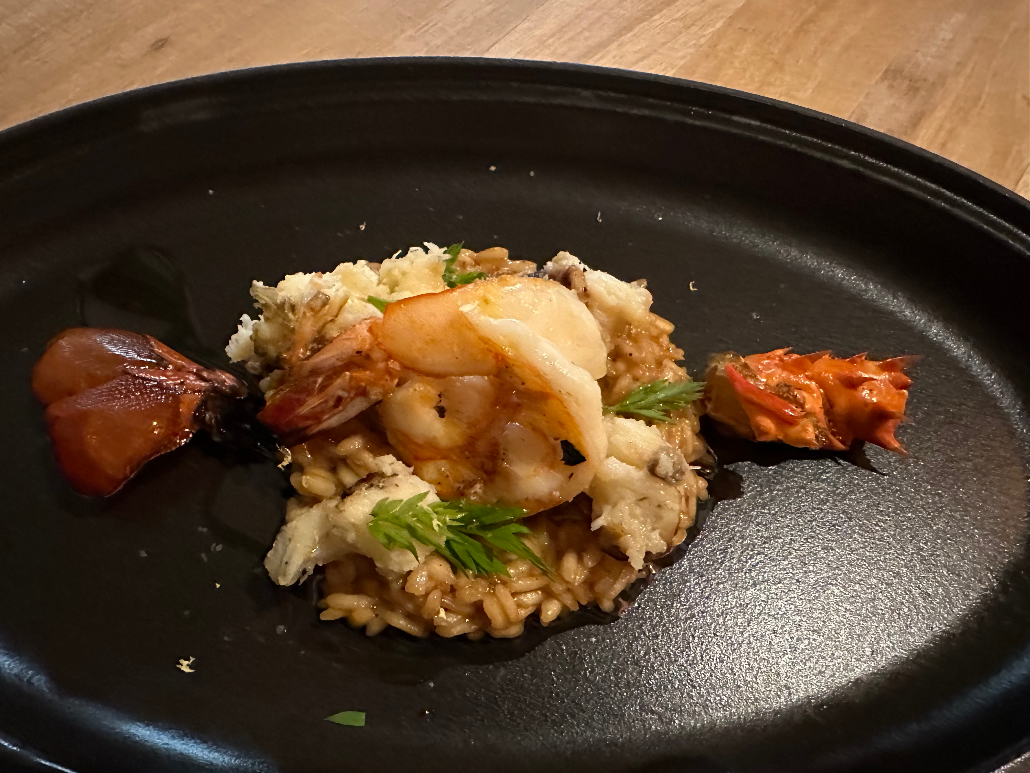 The seafood risotto at Muna Restaurant