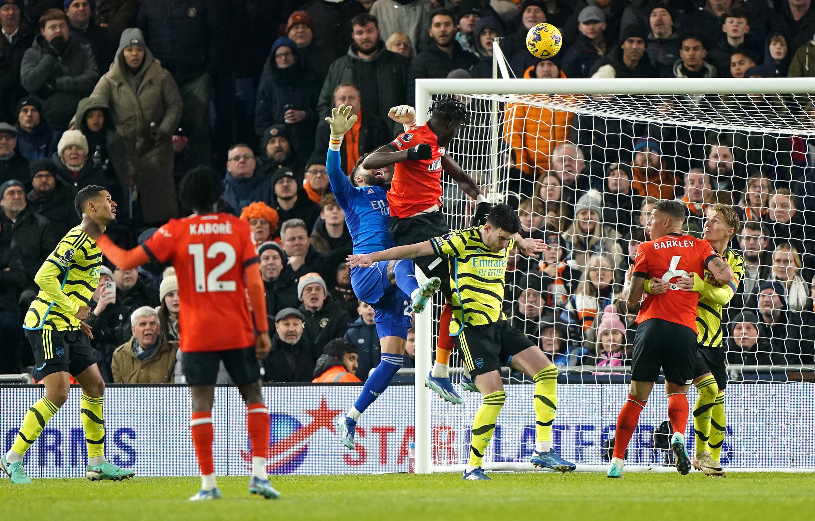 Adebayo’s second-half header gave Luton hope of a positive result