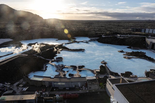 <p>General view of the Blue Lagoon resort near the evacuated town of Grindavik, in Iceland</p>