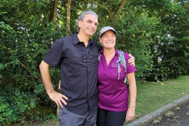 <p>Daniel Langlois and Dominique Marchand in Dominica</p>