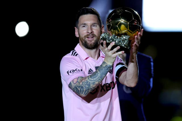 <p>Lionel Messi captured his eighth Ballon d’Or trophy in October</p>
