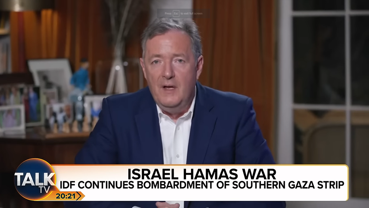 Piers Morgan hosts TalkTV show from home after catching Covid Piers Morgan hosts TalkTV show from home after catching Covid