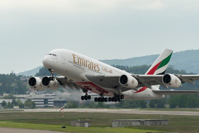 <p>More than a dozen people were injured on the Emirates flight </p>