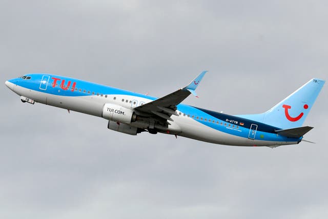 <p>A Tui Boeing 737 pictured in 2019</p>