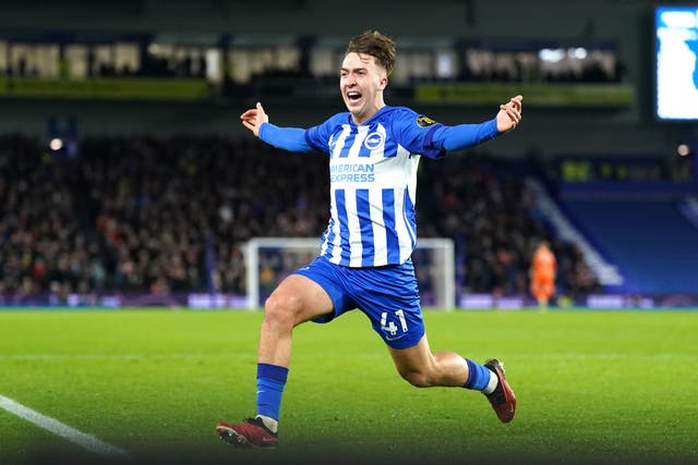 Jack Hinshelwood scored Brighton’s winner (Adam Davy/PA)