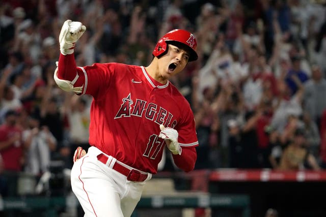 Shohei Ohtani, pictured in July 2023, is a “once-in-a-generation player”, according to Brandon Nimmo (Mark J Terrill/AP)