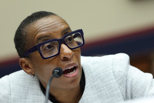 <p>Dr. Claudine Gay, President of Harvard University, testifies before the House Education and Workforce Committee at the Rayburn House Office Building on December 05, 2023 in Washington, DC</p>