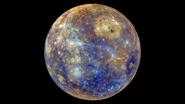 <p>A view of the planet Mercury </p>