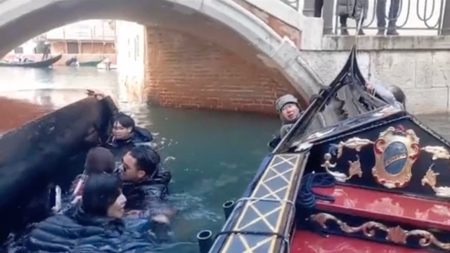 <p>Passengers ended up in the water after standing up and taking pictures </p>