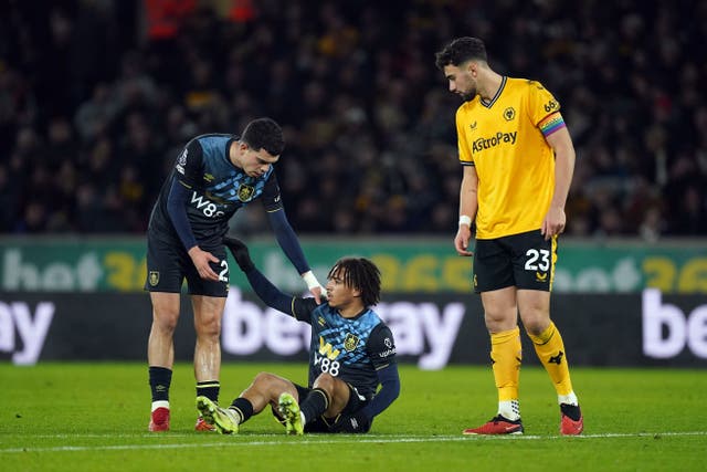 Luca Koleosho, centre, faces a spell on the sidelines (Mike Egerton/PA)