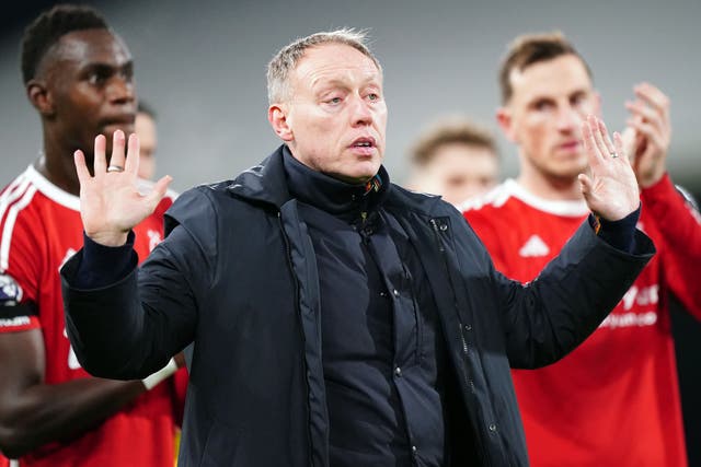 Nottingham Forest manager Steve Cooper was saluted by the travelling fans despite losing at Fulham (Zac Goodwin/PA)