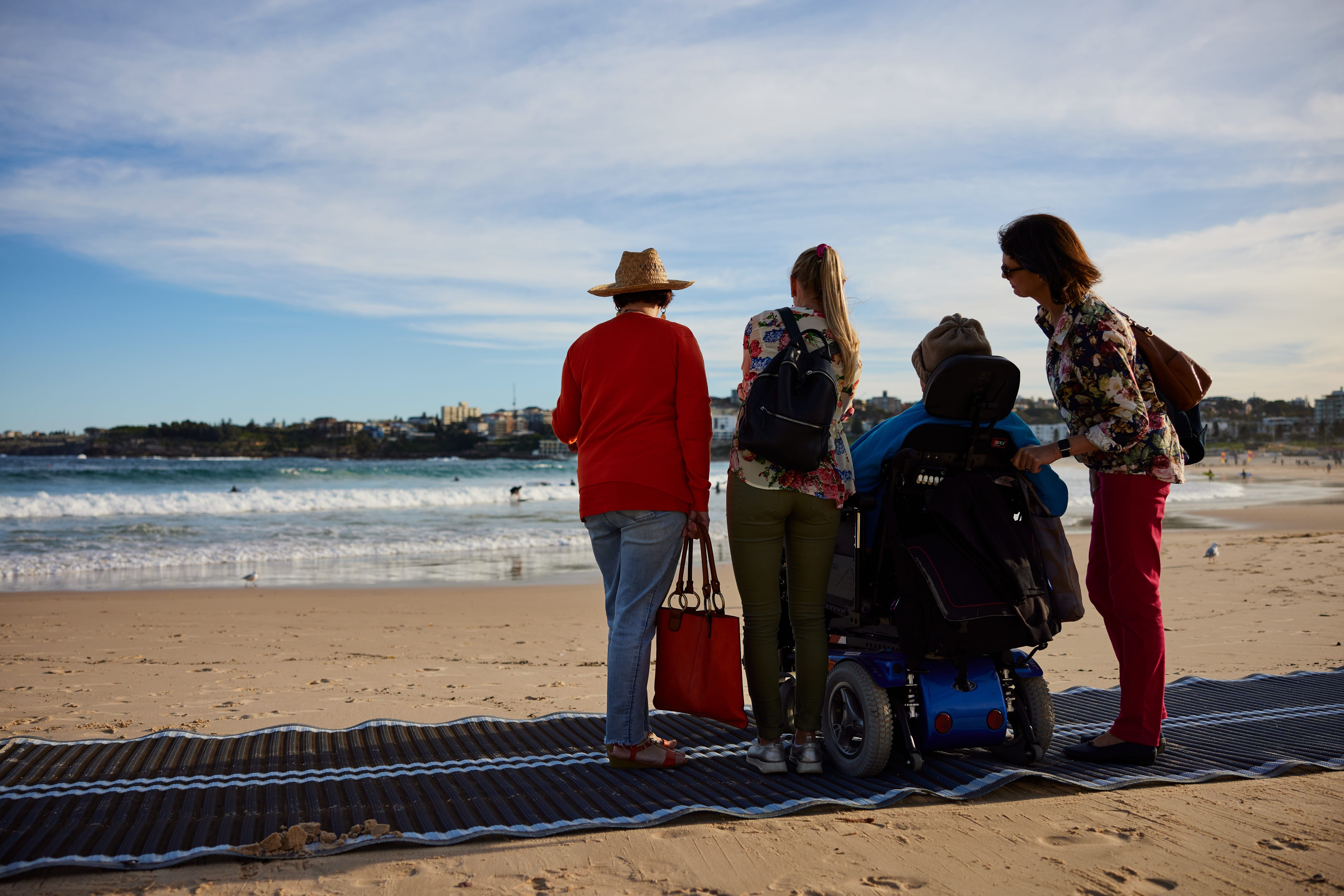 While Bondi Beach does having matting, visitors have to call up and request it