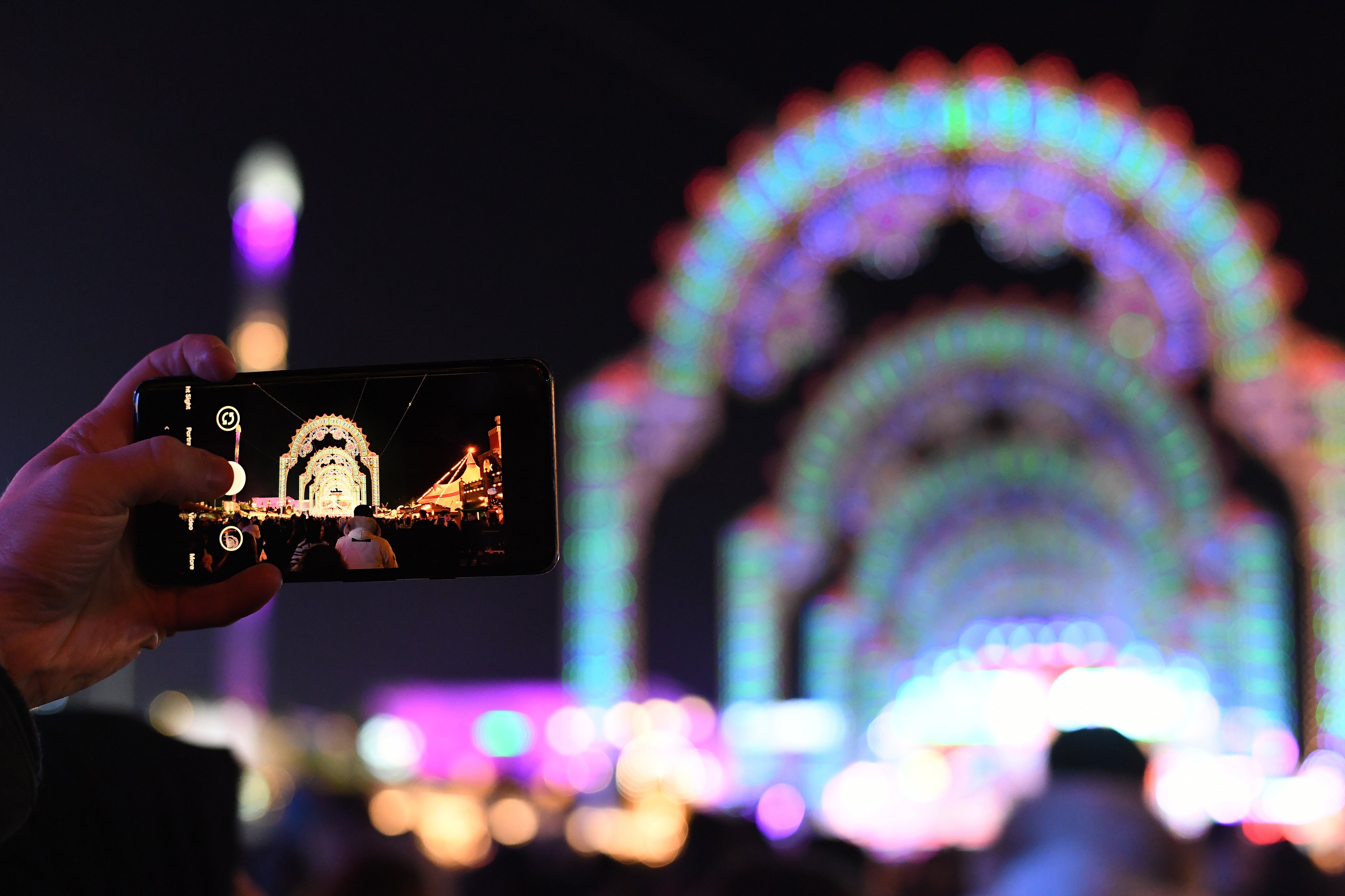 Winter Wonderland’s neon arches, the background of many a couple’s photoshoot