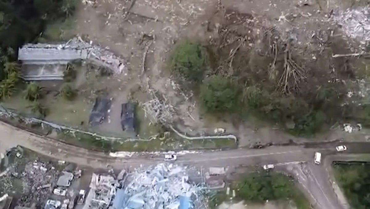 Drone footage captures devastation after Seychelles explosion