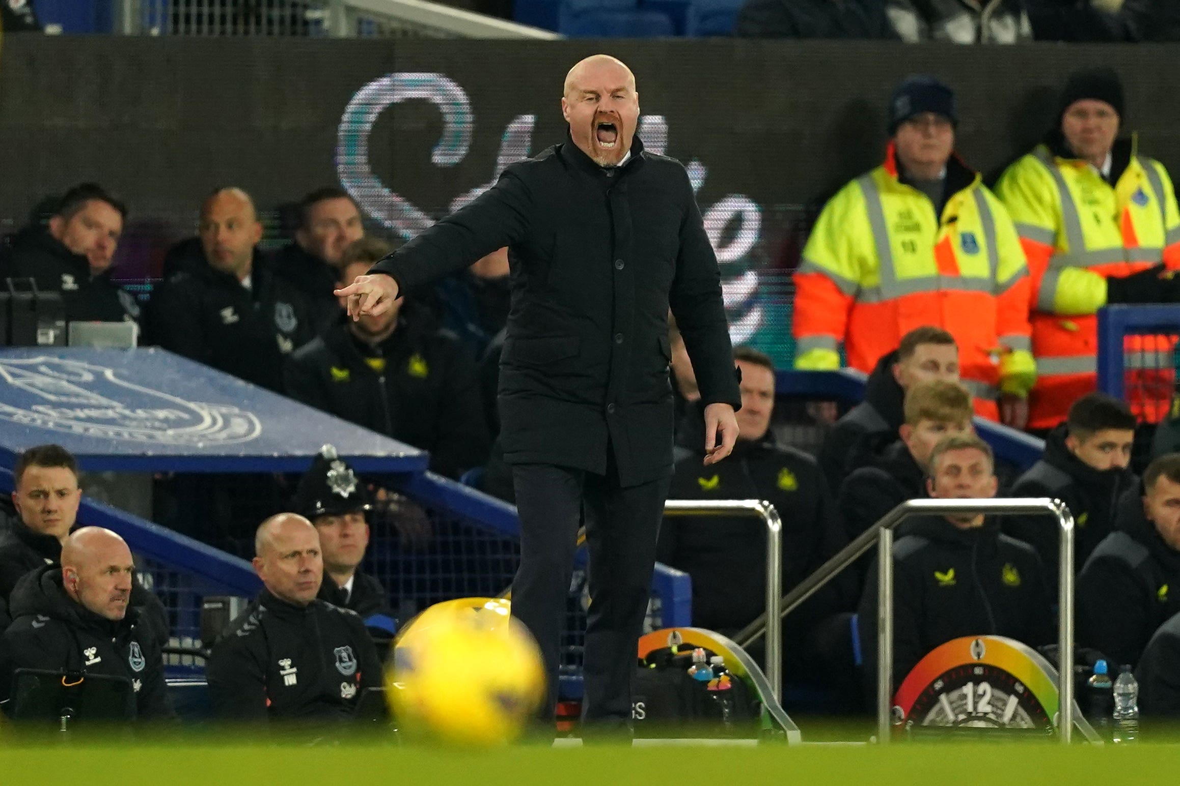 Everton manager Sean Dyche saw his side claim a 3-0 win over Newcastle (Martin Rickett/PA)
