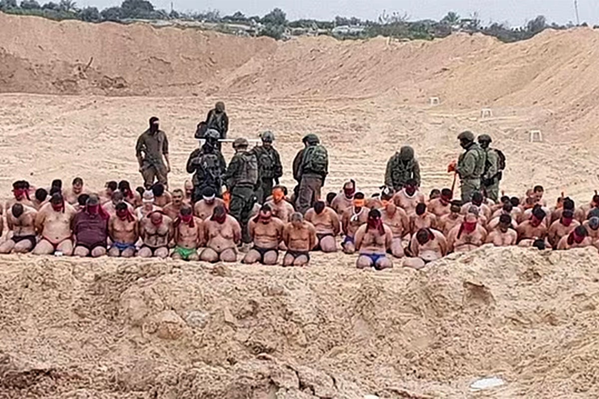 Dozens of Palestinian men stripped and detained by Israeli military inside Gaza