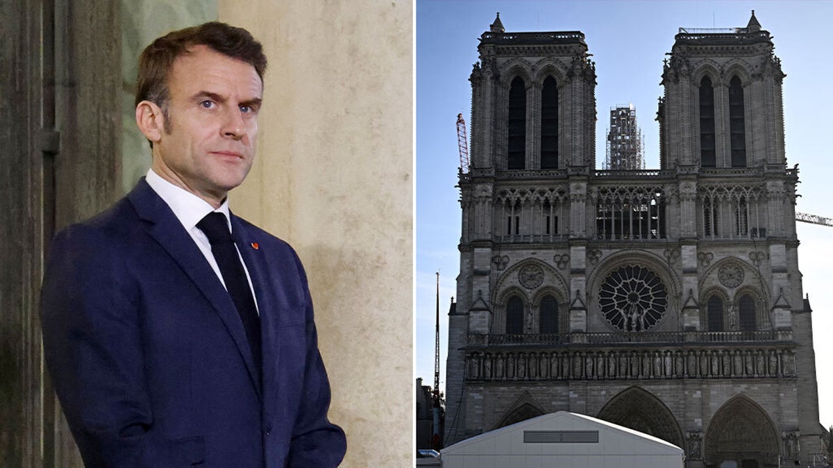 Watch live: President Macron visits Notre Dame as reconstruction marks milestone date