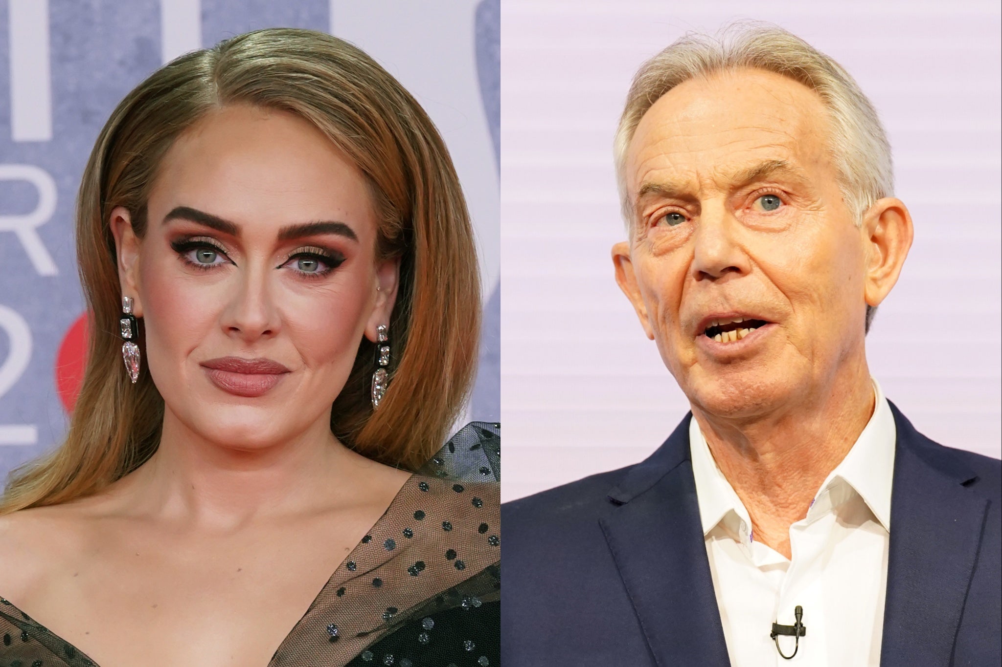 Adele and Tony Blair