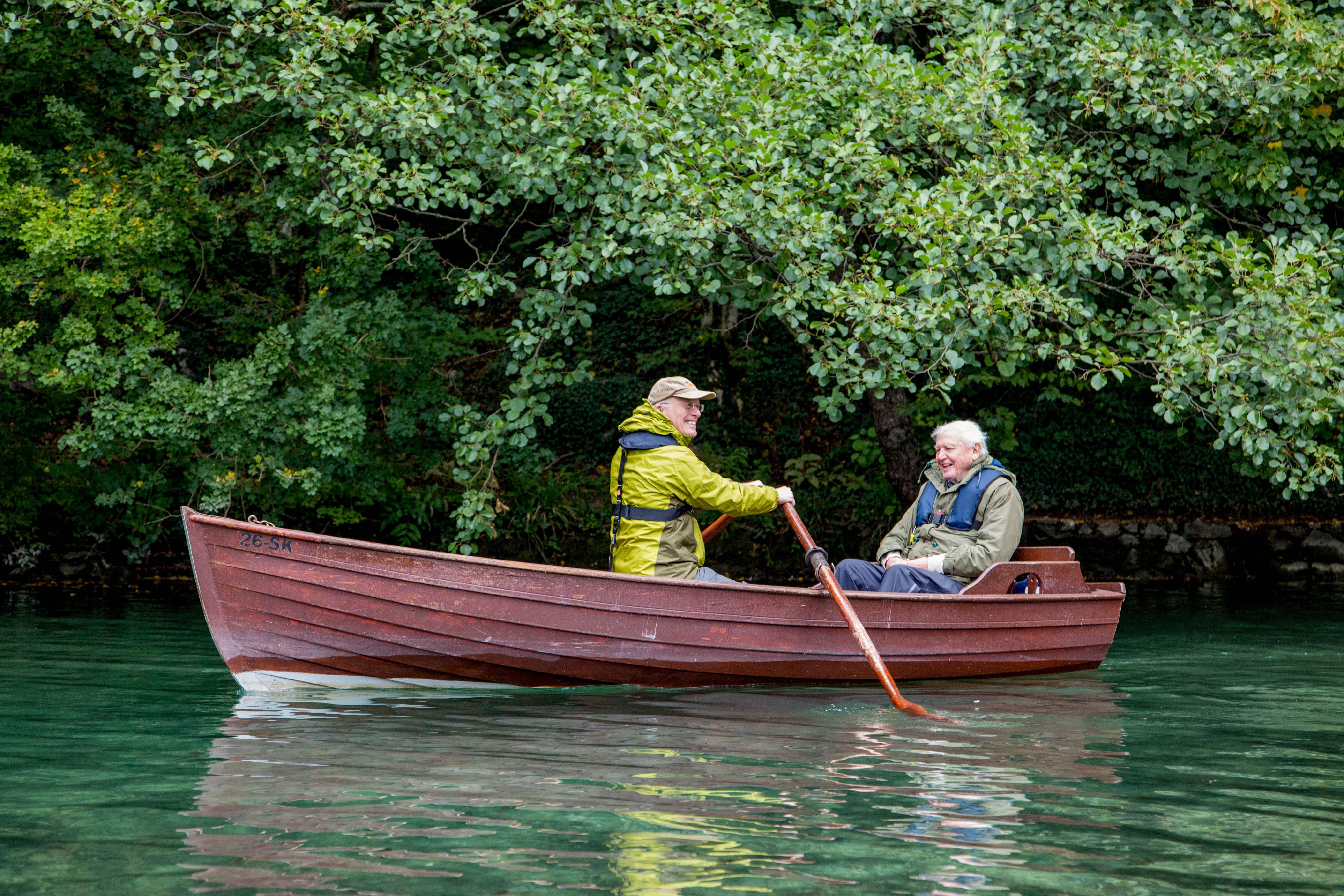 Gunton and Attenborough become competitive in a boat in Croatia