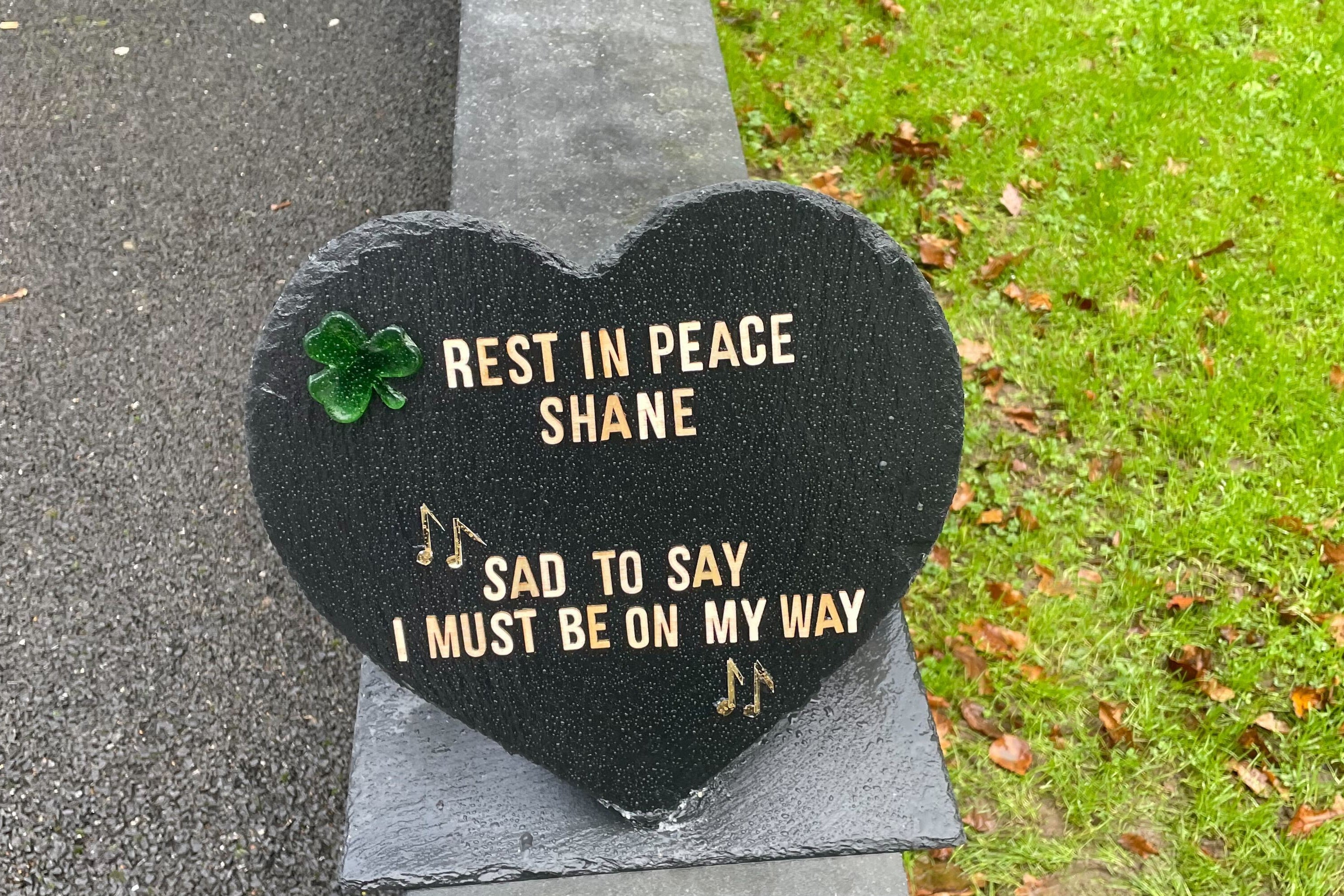 A heart-shaped tribute for Shane MacGowan