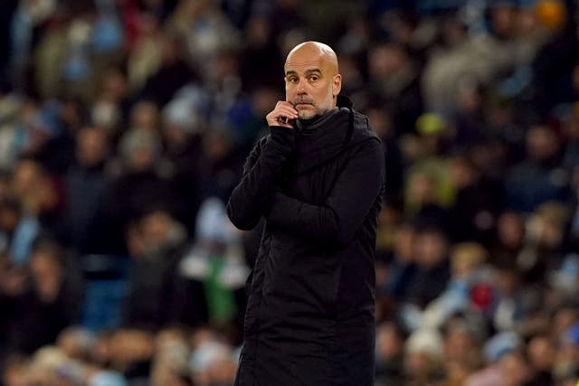 Manchester City manager Pep Guardiola (Martin Rickett/PA)