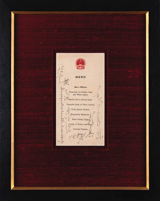 Mao Zedong Menu Auction